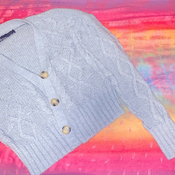 KENDALL+KYLIE| Light Blue Cardigan Crop Sweater - Picture 6 of 6